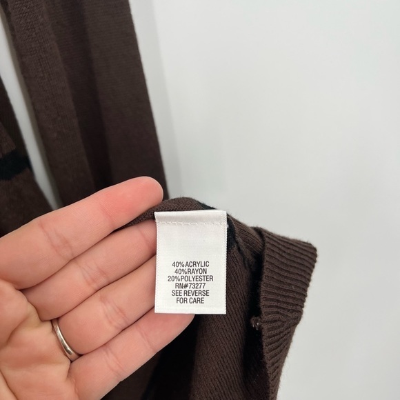 Apt 9 Brown/Black Stripped Dress/Sweater Ladies XS - Picture 4 of 5